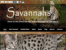 Tablet Screenshot of majesticsavannahs.com